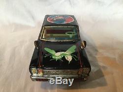 ASC Green Hornet Black Beauty Japan Tin Toy Car Battery Operated Rare Vintage