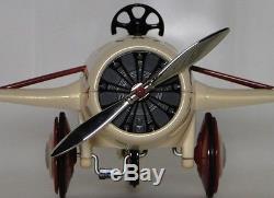 Air Plane Pedal Car Rare WW1 Vintage Airplane Aircraft Midget Metal Model Biege