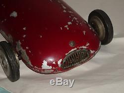 Alfa Romeo 24 Tether Car 1950's taly Vintage Engine Toy Tin Metal Aluminium
