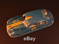 All Original Marx Dick Tracy Blue Sparkling Riot Car 1940 + Box