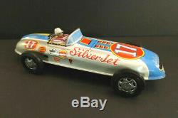 All Original SKK Silver Jet Racing Car Racer 10 Tin Toy Mint + Box Japan 1960