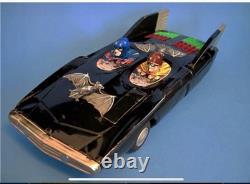 Alps Japan 1960s Batmobile Black Knight Tin Car Head Reproducción Hand painted