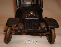 Antique 1920s Bing Germany Tin Windup Woman Driver Ford Model T Sedan Toy Car