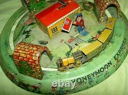 Antique 1920s MARX tin windup Cowboy Whoopee Car toy needs adjustment & cleaning