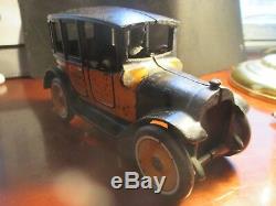 Antique 1930's Cast Iron Arcade Yellow Cab Taxi Toy Car #2 USA