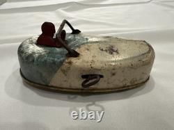 Antique Buffalo Toy & Tool Works Wind-up Steel Litho Fliver Bug Bumper Cars