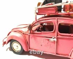 Antique Carwagen Pink Vintage Car Classic Cars Tin Objects Toys American Hawaii