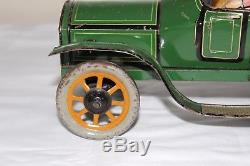Antique Early Germany BING TOURING ROADSTER Tin Litho Clockwork Toy Car