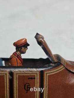 Antique German Penny Toy touring Car by George Fischer c. 1915 BB2