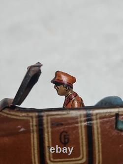 Antique German Penny Toy touring Car by George Fischer c. 1915 BB2