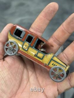 Antique German Tin Lithograph Chauffeur Limousine Toy Car Driver c1910