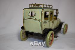 Antique Germant HANS EBERL LIMOUSINE TAXI CAR Tin Wind Up Toy Exquisite
