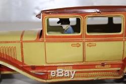 Antique Germany 1920s Karl Bub Tin Litho Toy Wind Up Limo Car No Distler Tippco
