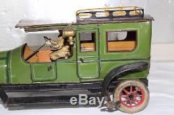 Antique Germany GUNTHERMANN TAXI LIMOUSINE Tin Litho Wind Up Toy Car