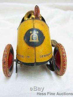 Antique Germany Lehmann Autohutte 1920s Race Car Sedan Garage Orig Paint Tin Toy