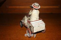 Antique Germany Tin LEHMANN TUT TUT 490 Auto Car Wind Up Toy for Parts or Rest
