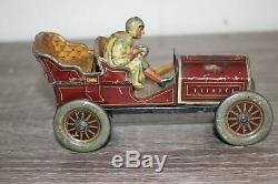 Antique Germany Tin Litho Toy HESS FLIRT RACE CAR Flywheel operated