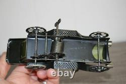 Antique Germany Tin Litho Wind Up Toy FISCHER OPEN WHEEL TOURER CAR