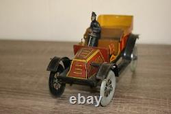 Antique Germany Tin Litho Wind Up Toy FISCHER ROADSTER CAR