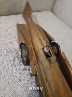 Antique Kingsbury Golden Arrow Toy Race Car Pressed Steel Windup (See All Pics)