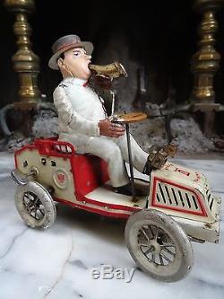 Antique LEHMANN TIN TOY WIND UP CAR TUT TUT Litho made in Germany