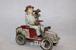 Antique Lehmann Tut Tut Car Wind Up Tin Litho Made in Germany Toy Circa 1900