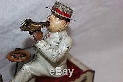 Antique Lehmann Tut Tut Car Wind Up Tin Litho Made in Germany Toy Circa 1900