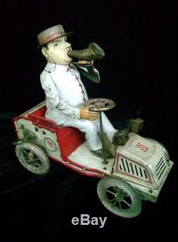 Antique Lehmann Tut Tut Litho Tin Toy Wind-Up Car Germany DRGM