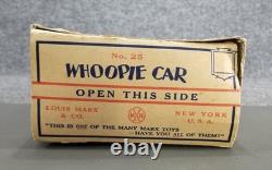 Antique Marx Whoopie Car Tin Litho Windup WithOriginal Box Works