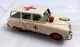Antique Old Friction Power Asahi Trade Mark Ambulance Car Tin Toy Made In Japan