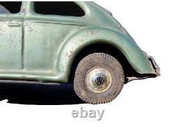 Antique Old Painted Rare Volkswagen Vintage Car Model Push Windup Tin Toy JAPAN