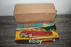 Antique Rare Japan Friction Tin Litho Toy HTC Buick Car in Original Box