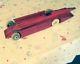 Antique Tin Wind Up KINGSBURY Red Racer Toy Race Car