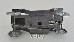 Antique Tin Wind Up Touring Car with Driver