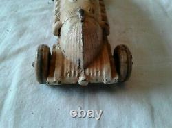 Antique Vintage 1940s Hubley Cast Iron Race Car #22