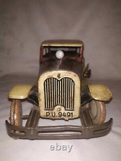 Antique Vintage Tinplate Toy Car Winding Limousine Karl Bub Germany 1920 Rare
