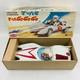 Aoshin Mach GoGoGo 28cm Tin Friction Car with Box 1970s Japan Vintage