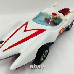 Aoshin Mach GoGoGo 28cm Tin Friction Car with Box 1970s Japan Vintage