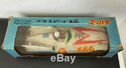Aoshin Vintage Speed Racer Japanese friction tin toy car Mach Go Go Go w box