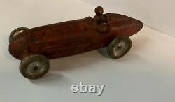 Arcade Hubley Kenton Antique Cast Iron Vintage Toy 2 Man Bullet Racer Race Car