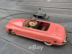 Arnold Toys Tinplate Primal Car In Pink With Remote Vintage Original Rare