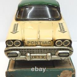 Asahi Toys Pontiac White/Green Tinplate FriXion Miniature Car With Box