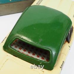 Asahi Toys Pontiac White/Green Tinplate FriXion Miniature Car With Box