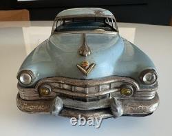 Authentic Marusan KOSUGE Cadillac Gray-Blue Tin Friction Toy Car 1950s Japan