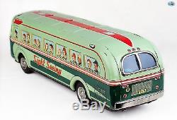 Awesome 1950s Japanese Vintage Friction Tin Toy Sight Seeing Bus Car