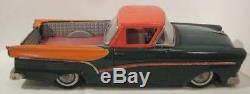 Awesome Old Tin Friction Toy Car Big 11 Ford Ranchero Pick Up Truck Japan 1957
