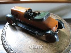 BIG 1919 Structo Deluxe Roadster #12 clockwork pressed steel tin toy antique car