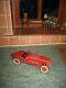 BIG 30's ENGLAND METTOY BOAT TAIL RACING CAR TINPLATE WIND UP TIN TOY no tippco