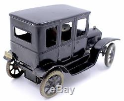 Bing Tin Wind Up Toy Car 1920s Model T Ford 4 Door W Lady Driver Germany