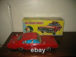 BOXED 1960's NOMURA SONIC DODGE CHARGER JAPAN TIN TOY BATTERY TINPLATE MOPAR CAR